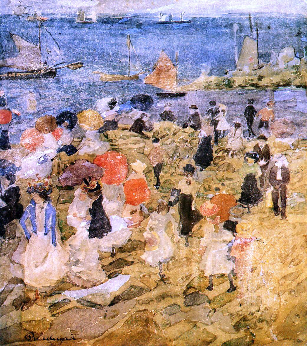 Maurice Prendergast Early Beach - Hand Painted Oil Painting