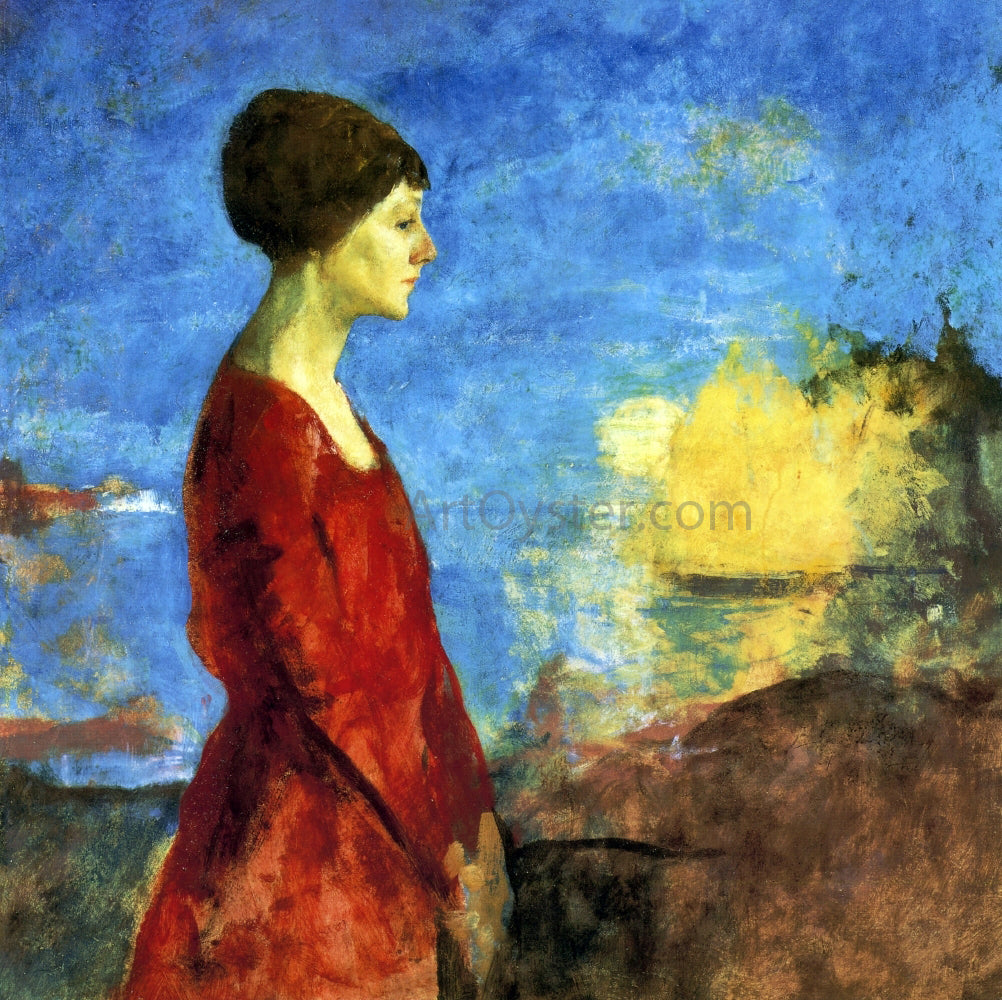  Charles Webster Hawthorne Early Moonrise: Portrait of Miss Wilson - Hand Painted Oil Painting