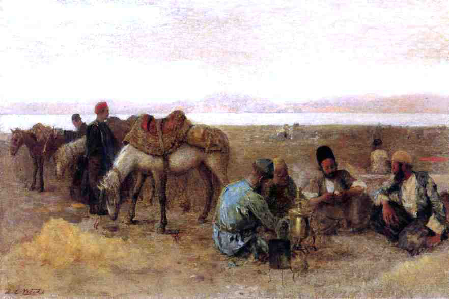 Edwin Lord Weeks Early Morning by Lake Urumiyah, Persia - Hand Painted Oil Painting
