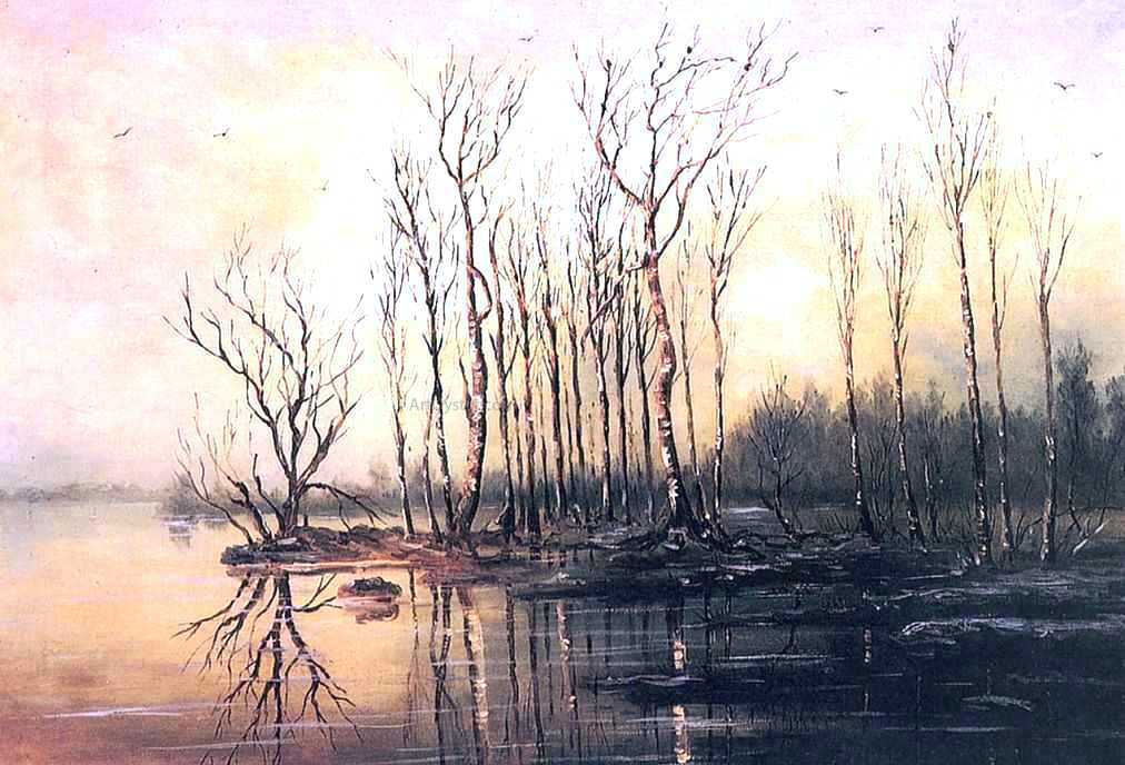 Alexei Kondratevich Savrasov Early Spring, Flood - Hand Painted Oil Painting