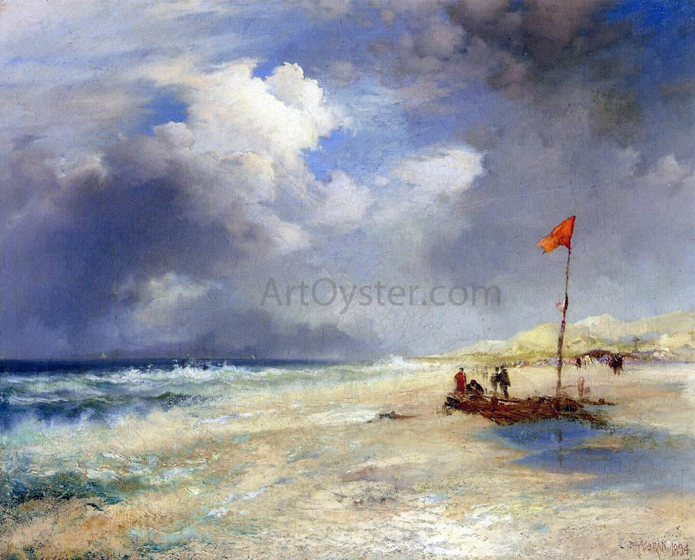 Thomas Moran East Hampton Beach - Hand Painted Oil Painting