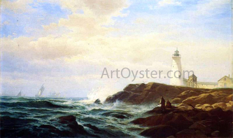 Edward Moran Eastern Point, Gloucester - Hand Painted Oil Painting