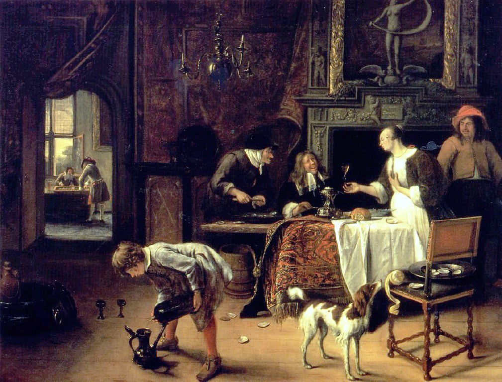 Jan Steen Easy Come, Easy Go - Hand Painted Oil Painting
