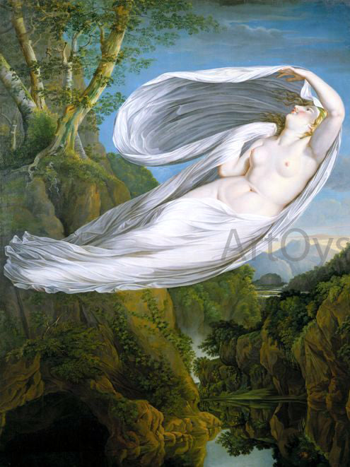 Guy Head Echo Flying from Narcissus - Hand Painted Oil Painting