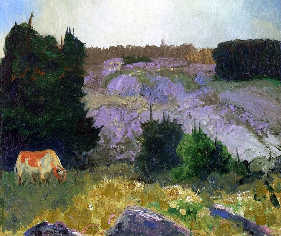 George Wesley Bellows Edge of the Pasture - Glow of the Sun - Hand Painted Oil Painting