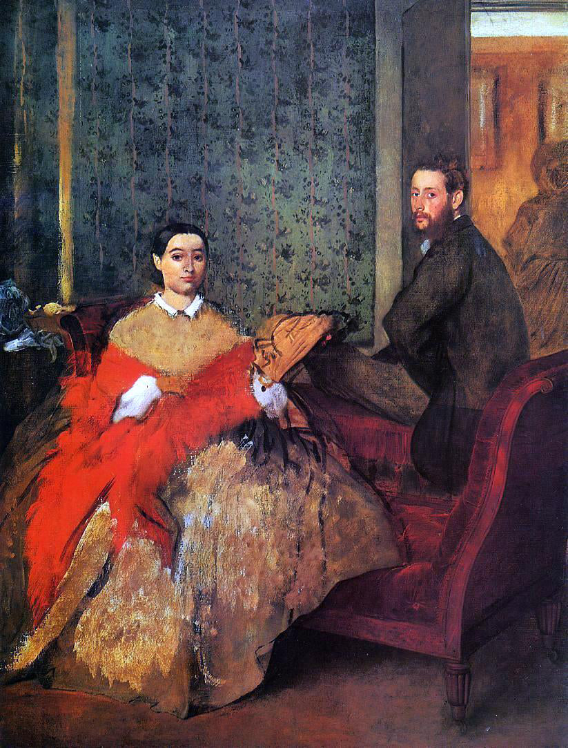 Edgar Degas Edmondo and Therese Morbilli - Hand Painted Oil Painting
