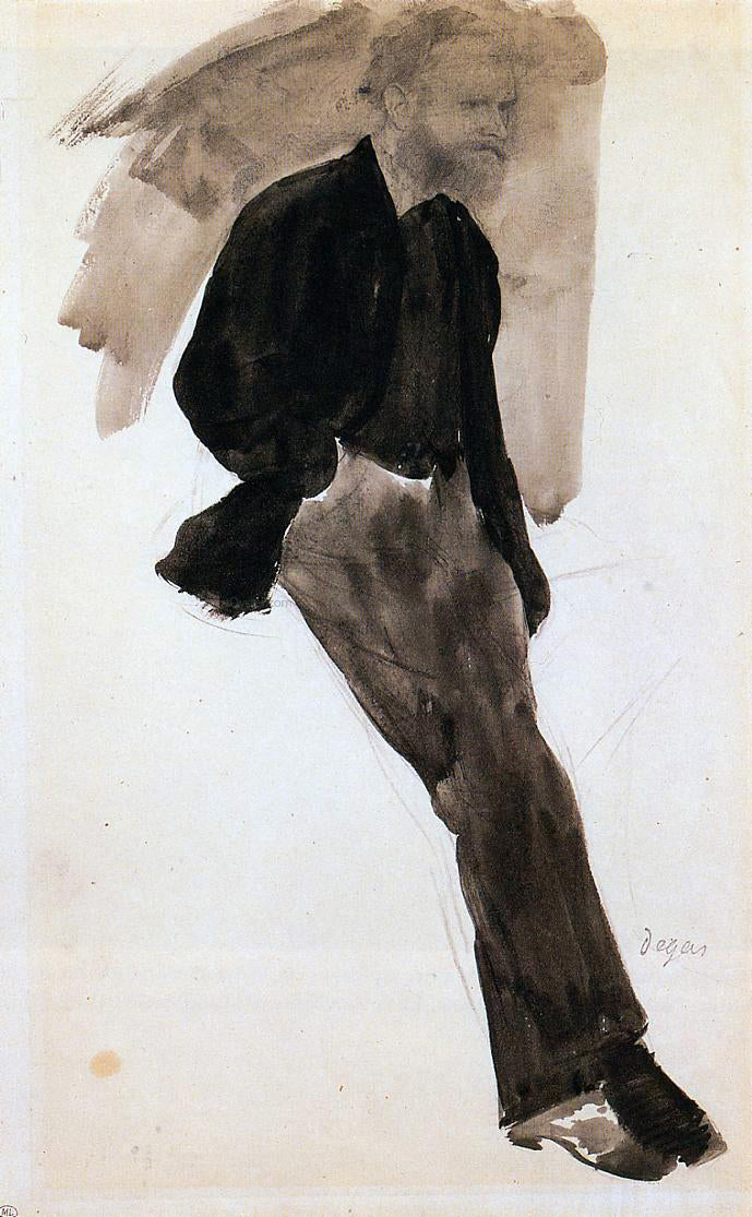 Edgar Degas Edouard Manet Standing - Hand Painted Oil Painting