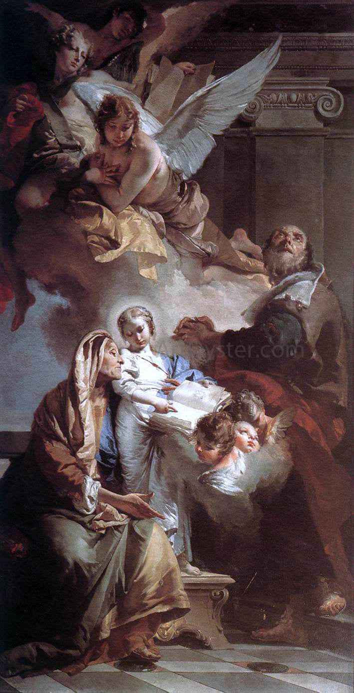 Giovanni Battista Tiepolo Education of the Virgin - Hand Painted Oil Painting