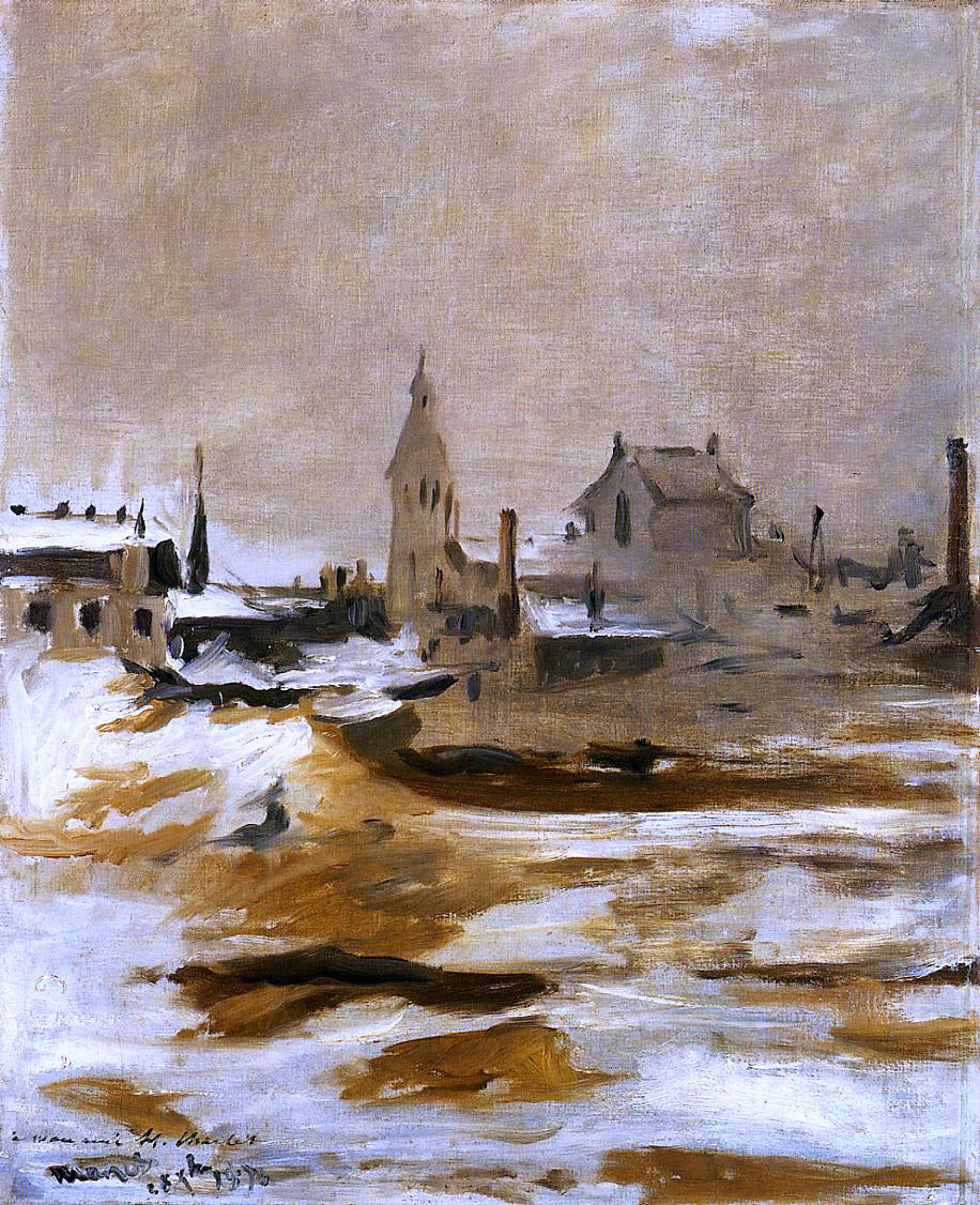 Edouard Manet Effect of Snow at Petit-Montrouge - Hand Painted Oil Painting