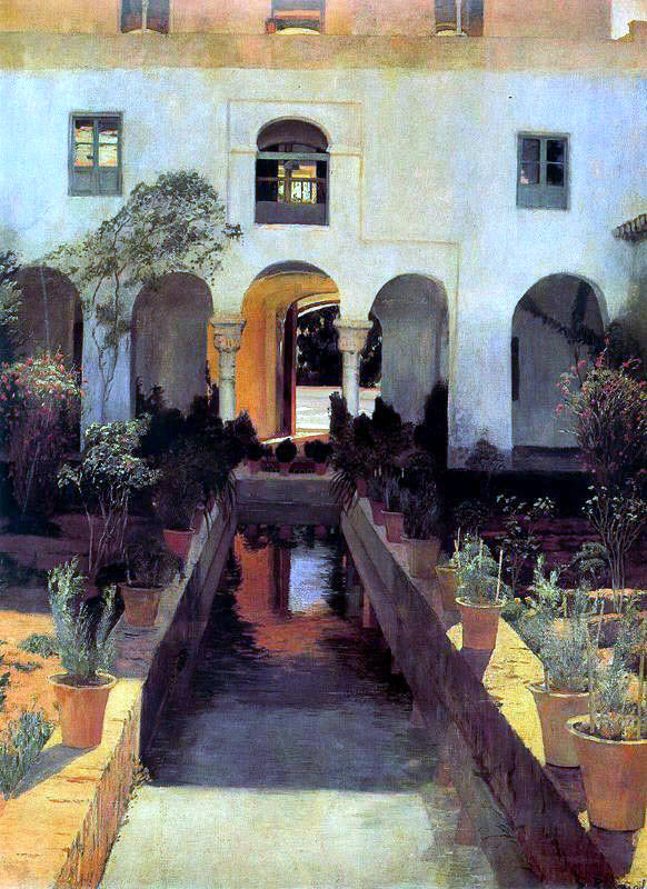 Santiago Rusinol Prats El Generalife - Hand Painted Oil Painting