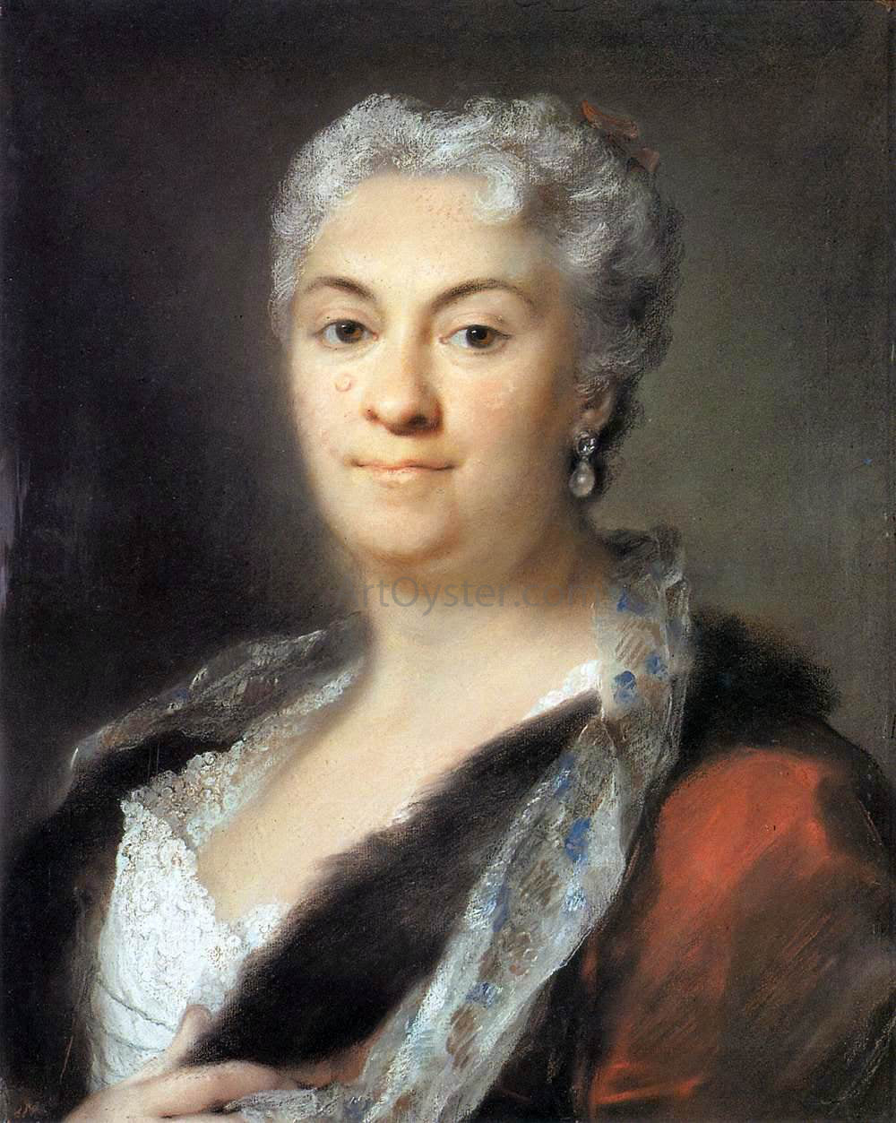 Rosalba Carriera Elderly Lady - Hand Painted Oil Painting