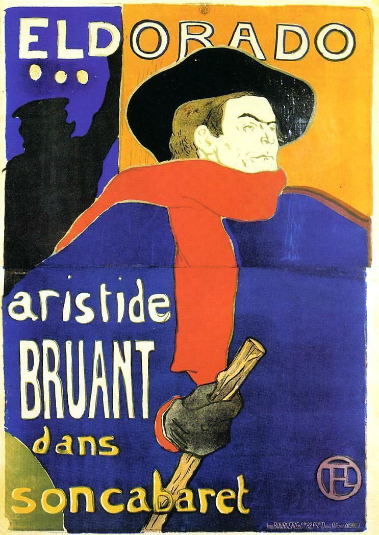 Henri De Toulouse-Lautrec Eldorado, Aristide Bruant - Hand Painted Oil Painting