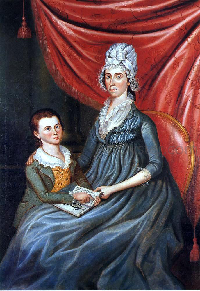  Charles Peale Polk Eleanor Conway Hite and Son, James Madison Hite - Hand Painted Oil Painting