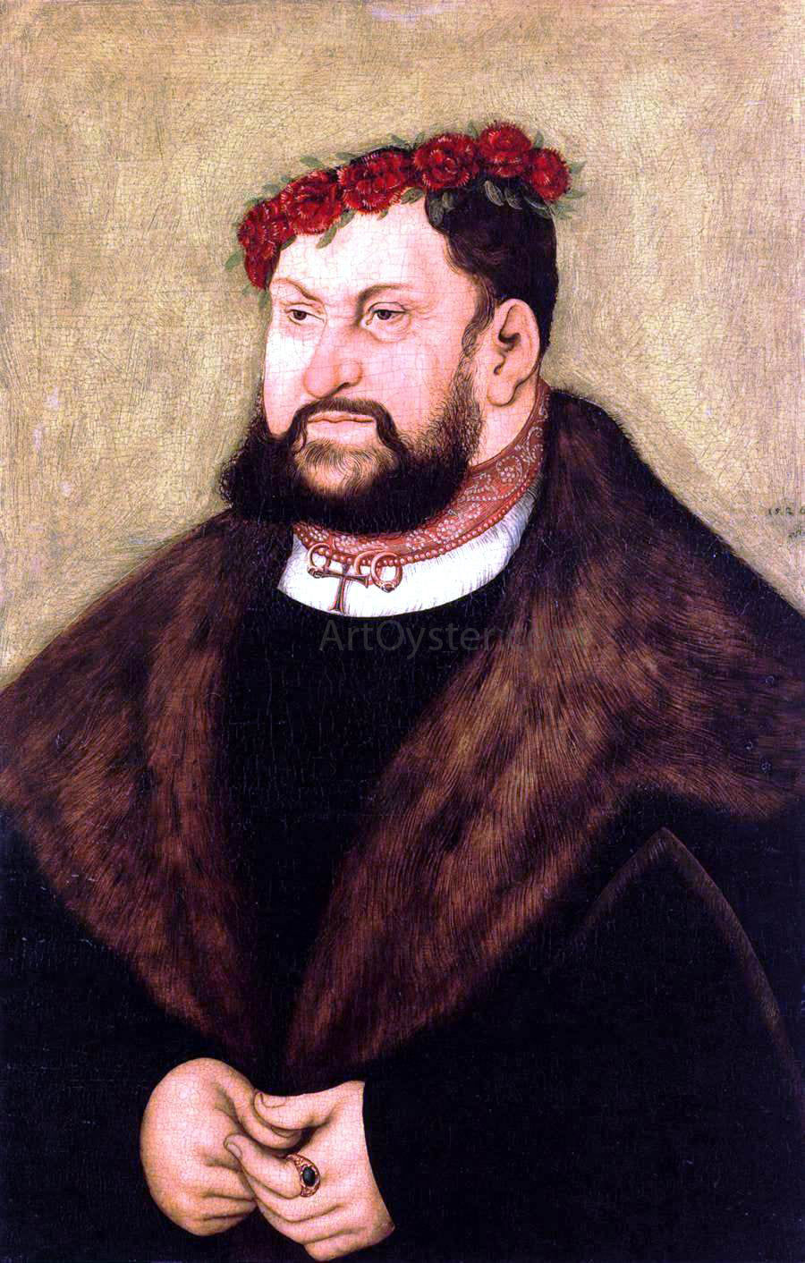 The Elder Lucas Cranach Elector John the Constant of Saxony - Hand Painted Oil Painting