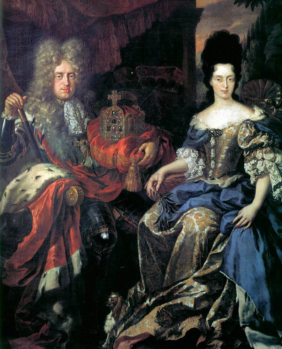 Jan Frans Van Douven Elector Palatine Johann Wilhelm von Pfalz-Neuburg and Anna Maria Luisa de' Medici - Hand Painted Oil Painting