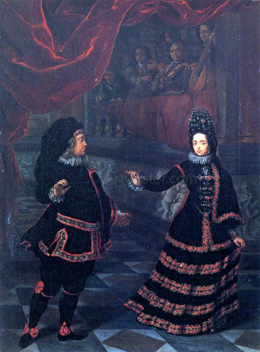 Jan Frans Van Douven Electress Palatine Dancing with Her Husband - Hand Painted Oil Painting