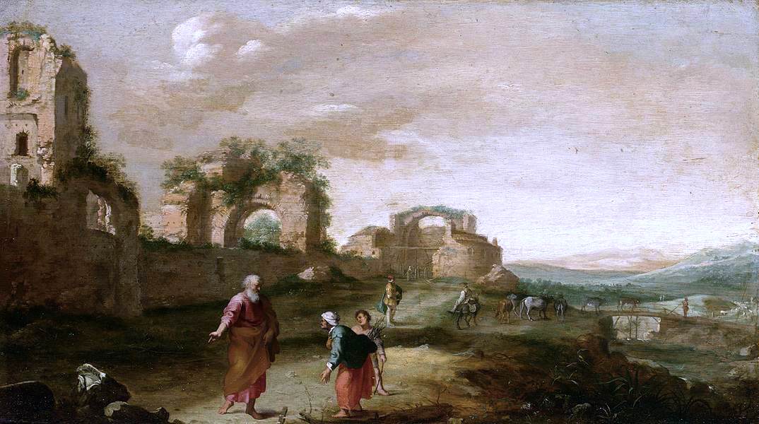 Bartholomeus Breenbergh Elijah and the Widow of Zarephath - Hand Painted Oil Painting