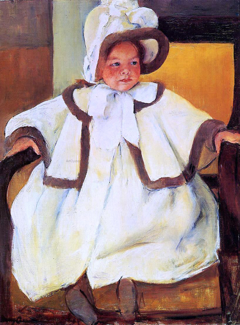 Mary Cassatt Ellen Mary Cassatt in a White Coat - Hand Painted Oil Painting