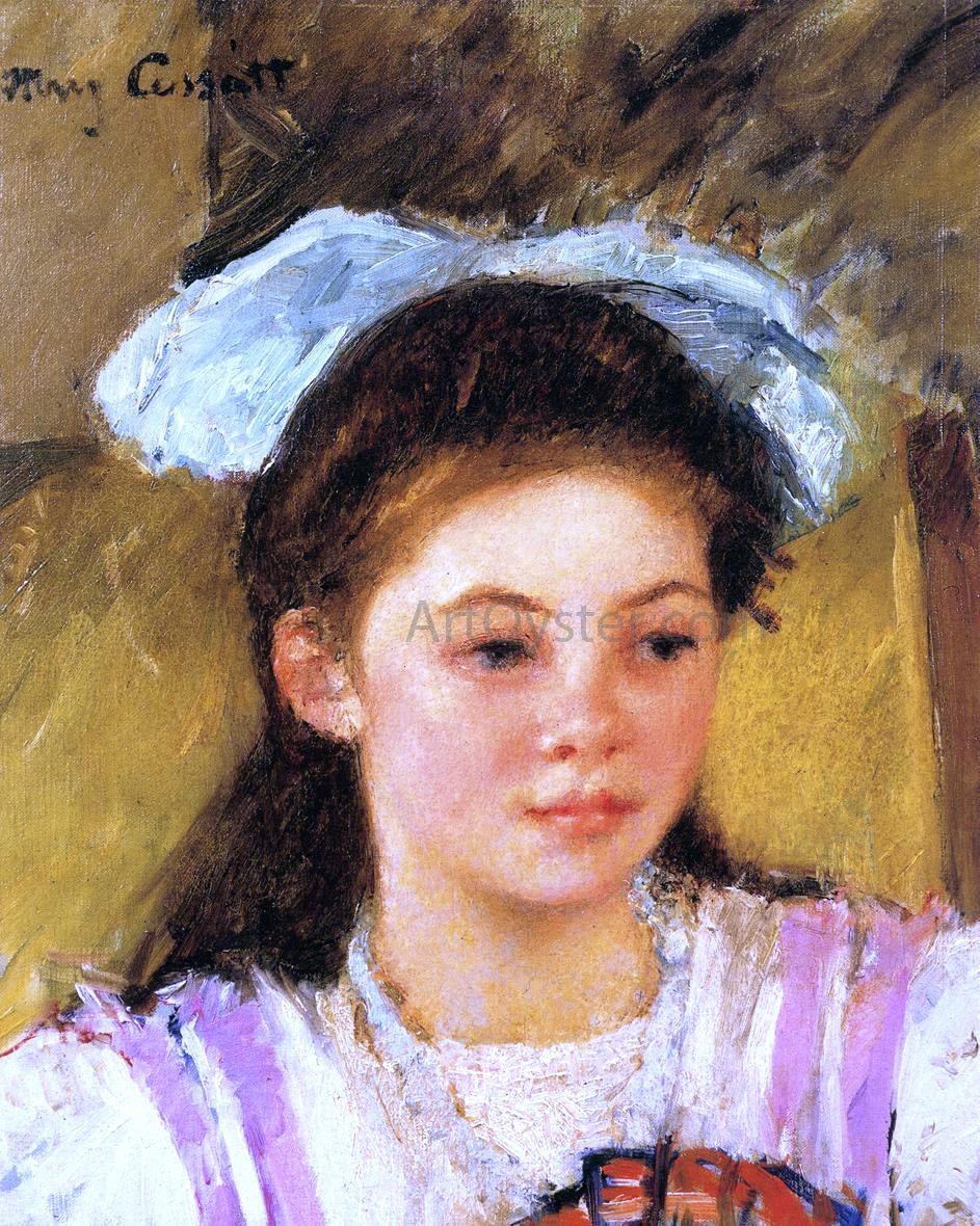 Mary Cassatt Ellen Mary Cassatt with a Large Bow in Her Hair - Hand Painted Oil Painting