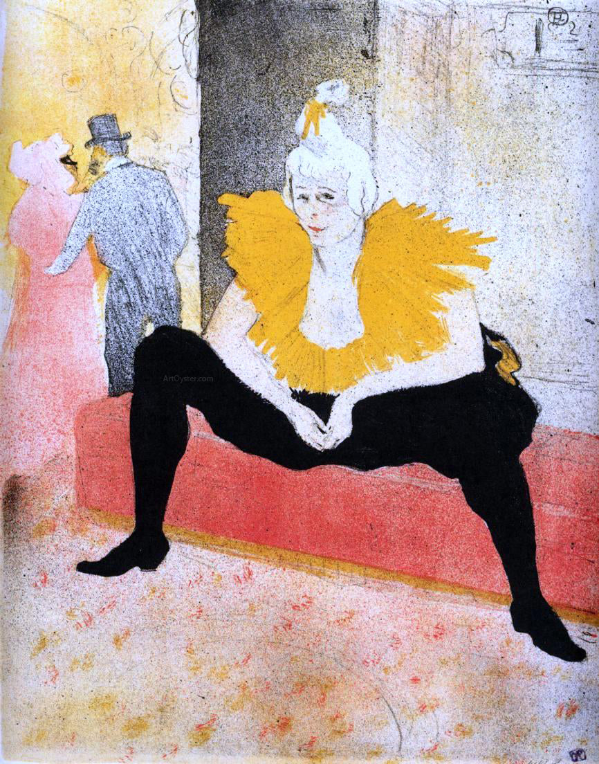 Henri De Toulouse-Lautrec Elles: Cha-U-Kao, Chinese Clown, Seated - Hand Painted Oil Painting