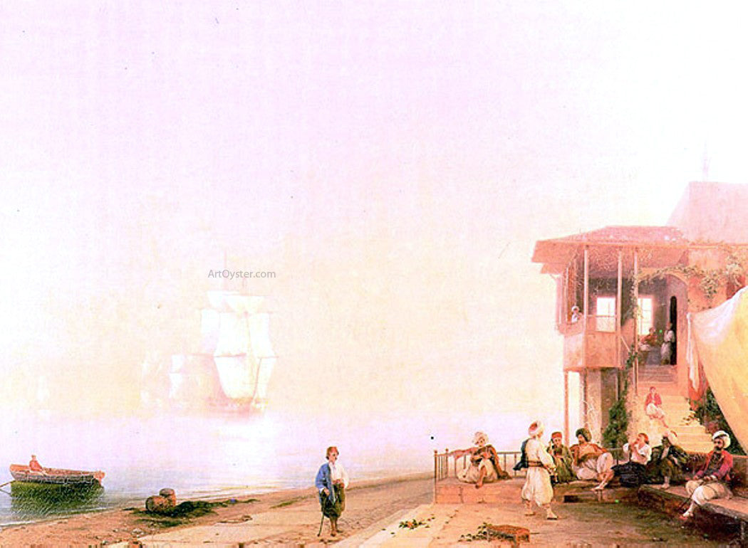 Ivan Constantinovich Aivazovsky Embankment of Oriental Town - Hand Painted Oil Painting