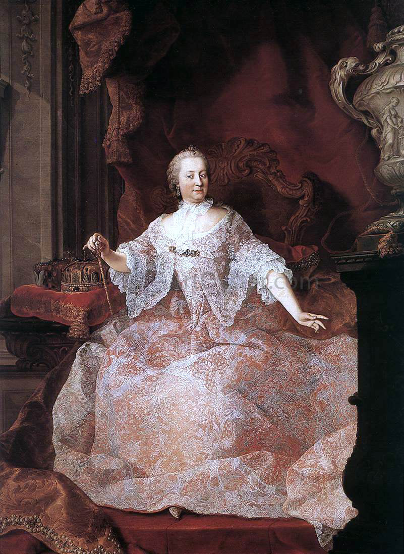 Martin Van Meytens Empress Maria Theresa - Hand Painted Oil Painting
