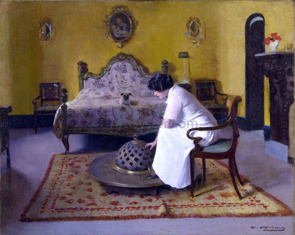 Ramon I Carbo En la Habitacion - Hand Painted Oil Painting