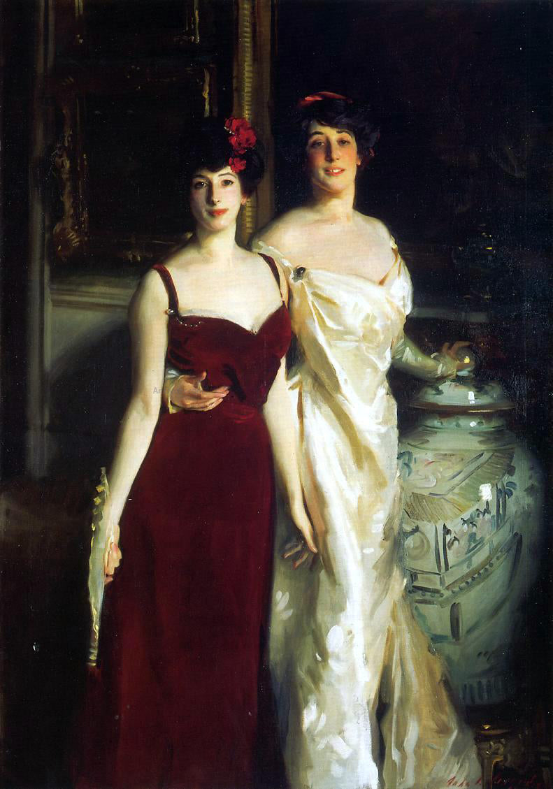 John Singer Sargent Ena and Betty, Daughters of Asher and Mrs. Wertheimer - Hand Painted Oil Painting