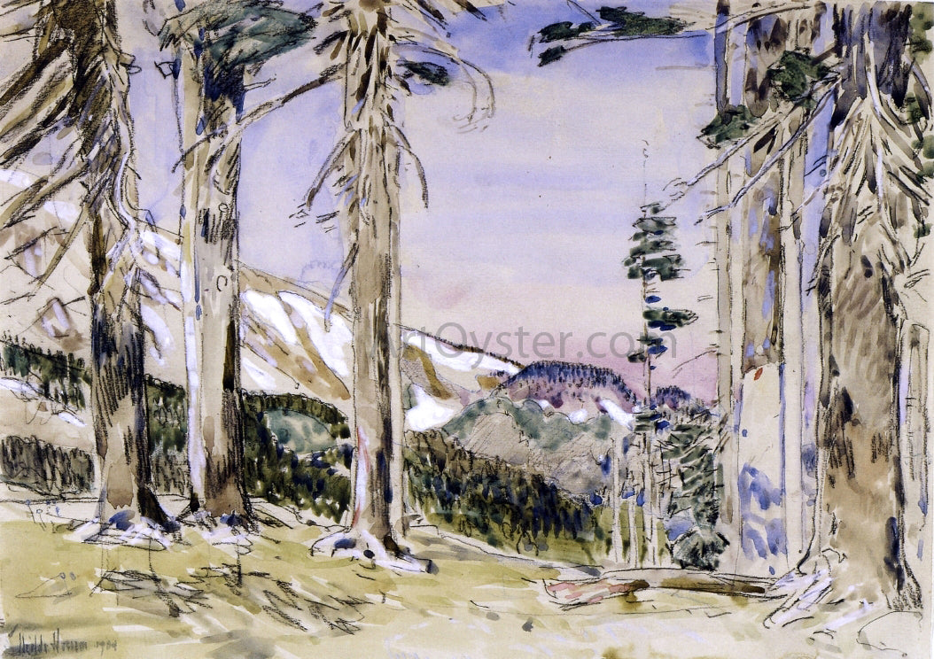 Frederick Childe Hassam End of Timberline, Mt. Hood - Hand Painted Oil Painting