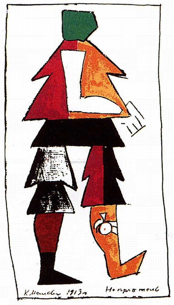Kazimir Malevich Enemy - Hand Painted Oil Painting