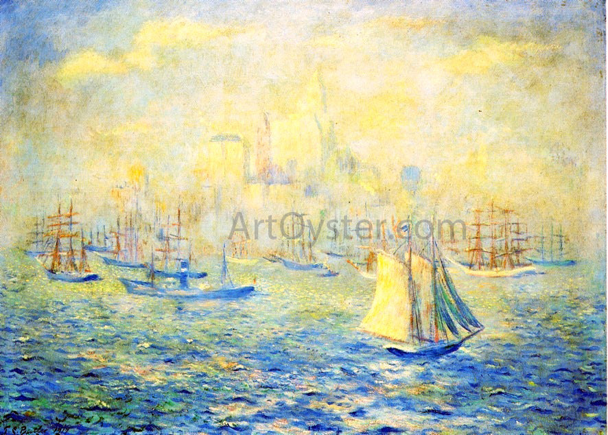 Theodore Earl Butler Entering New York Harbor - Hand Painted Oil Painting