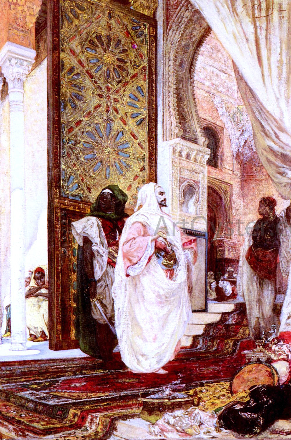 Georges Victor Clairin Entering the Harem - Hand Painted Oil Painting