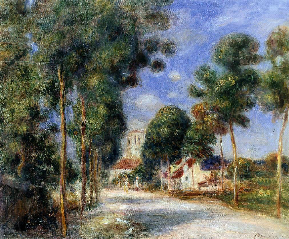 Pierre Auguste Renoir Entering the Village of Essoyes - Hand Painted Oil Painting