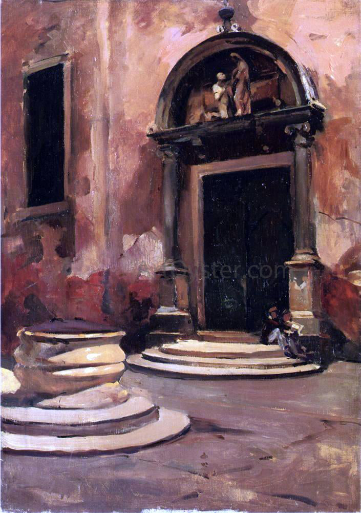 Ralph Wormsley Curtis Entrance of Little Church - Hand Painted Oil Painting