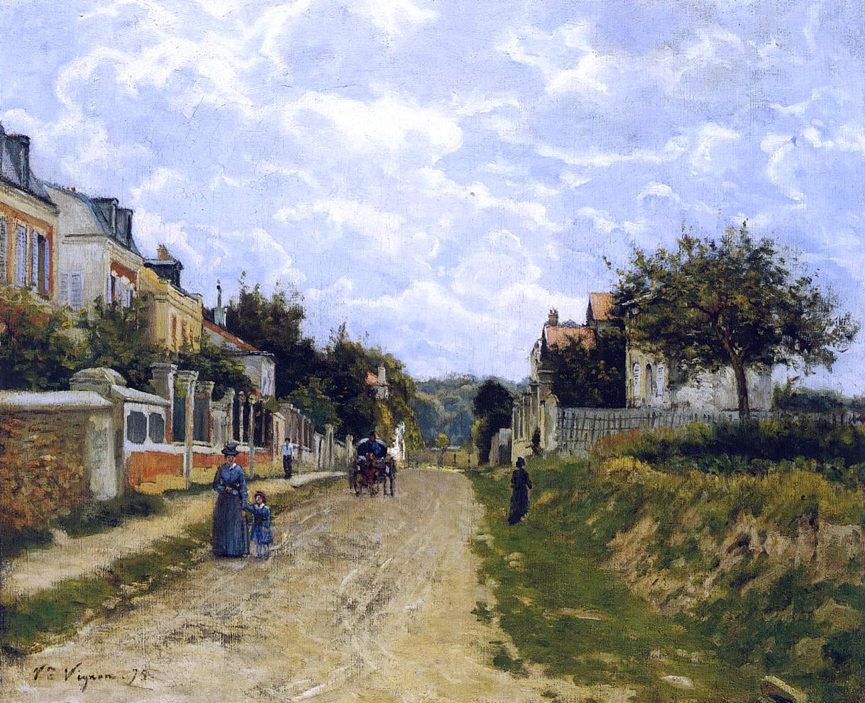 Victor Vignon Entrance to a Village - Hand Painted Oil Painting