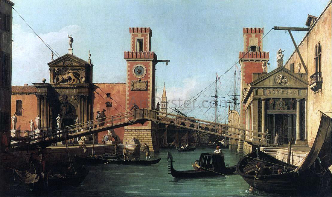 Canaletto Entrance to the Arsenal - Hand Painted Oil Painting