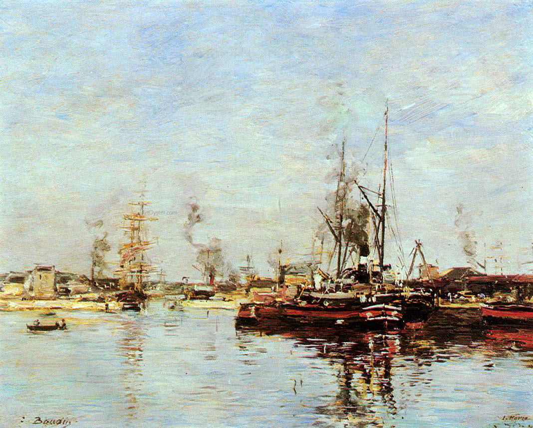Eugene-Louis Boudin Entrance to the Port of Le Havre - Hand Painted Oil Painting