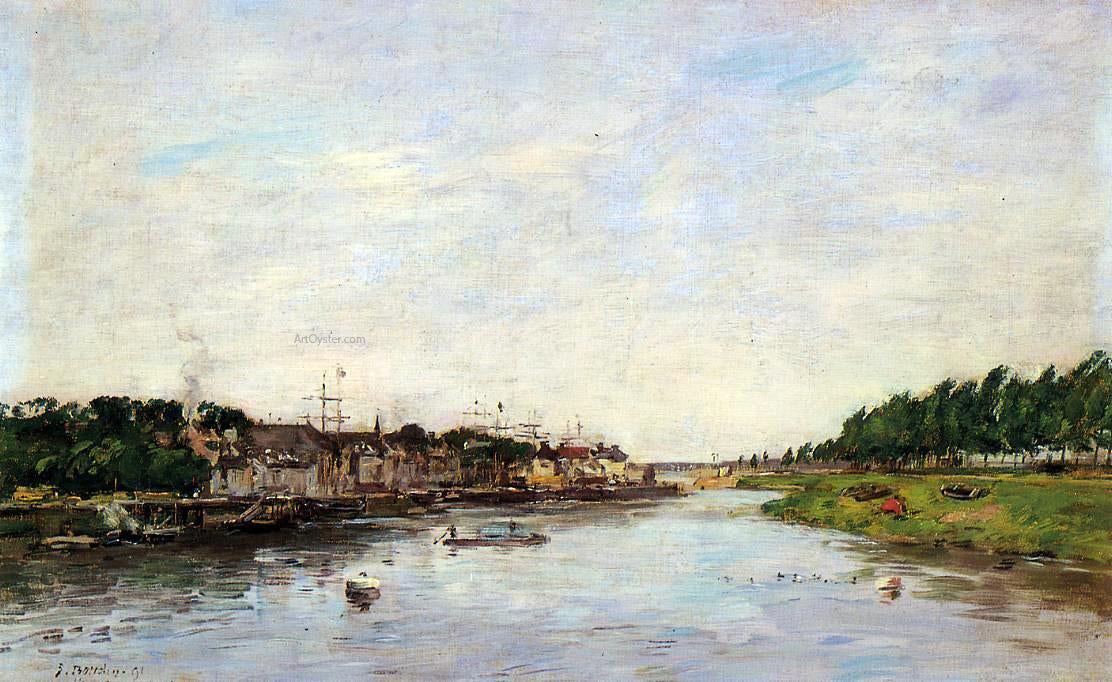 Eugene-Louis Boudin Entrance to the Port of Saint-Valery-sur-Somme - Hand Painted Oil Painting