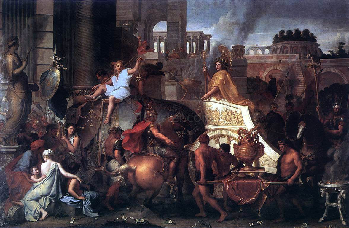 Charles Le Brun Entry of Alexander into Babylon - Hand Painted Oil Painting