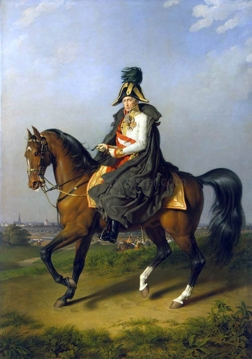  Johann Peter Krafft Equestrian Portrait of Franz I - Hand Painted Oil Painting