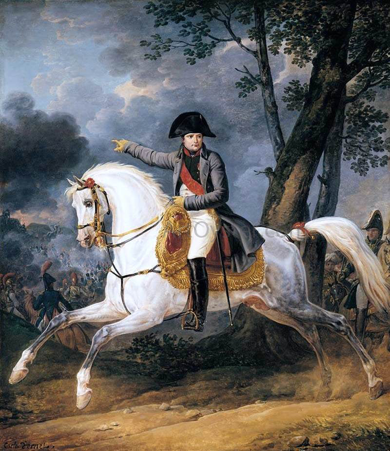Carle Vernet Equestrian Portrait of of Emperor Napoleon I - Hand Painted Oil Painting