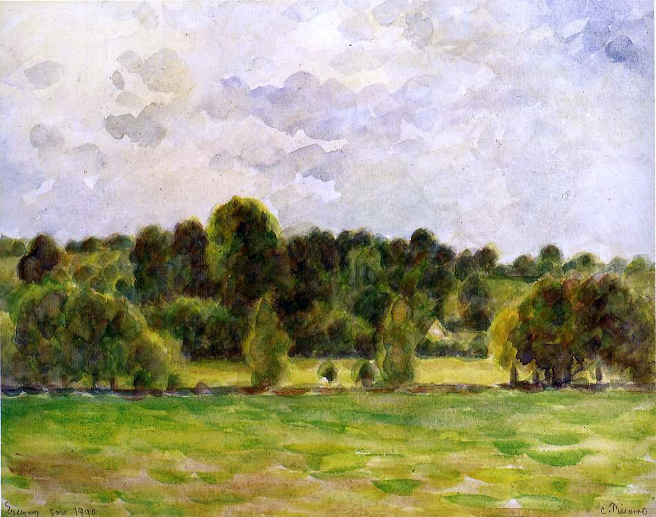 Camille Pissarro Eragny, Twilight - Hand Painted Oil Painting