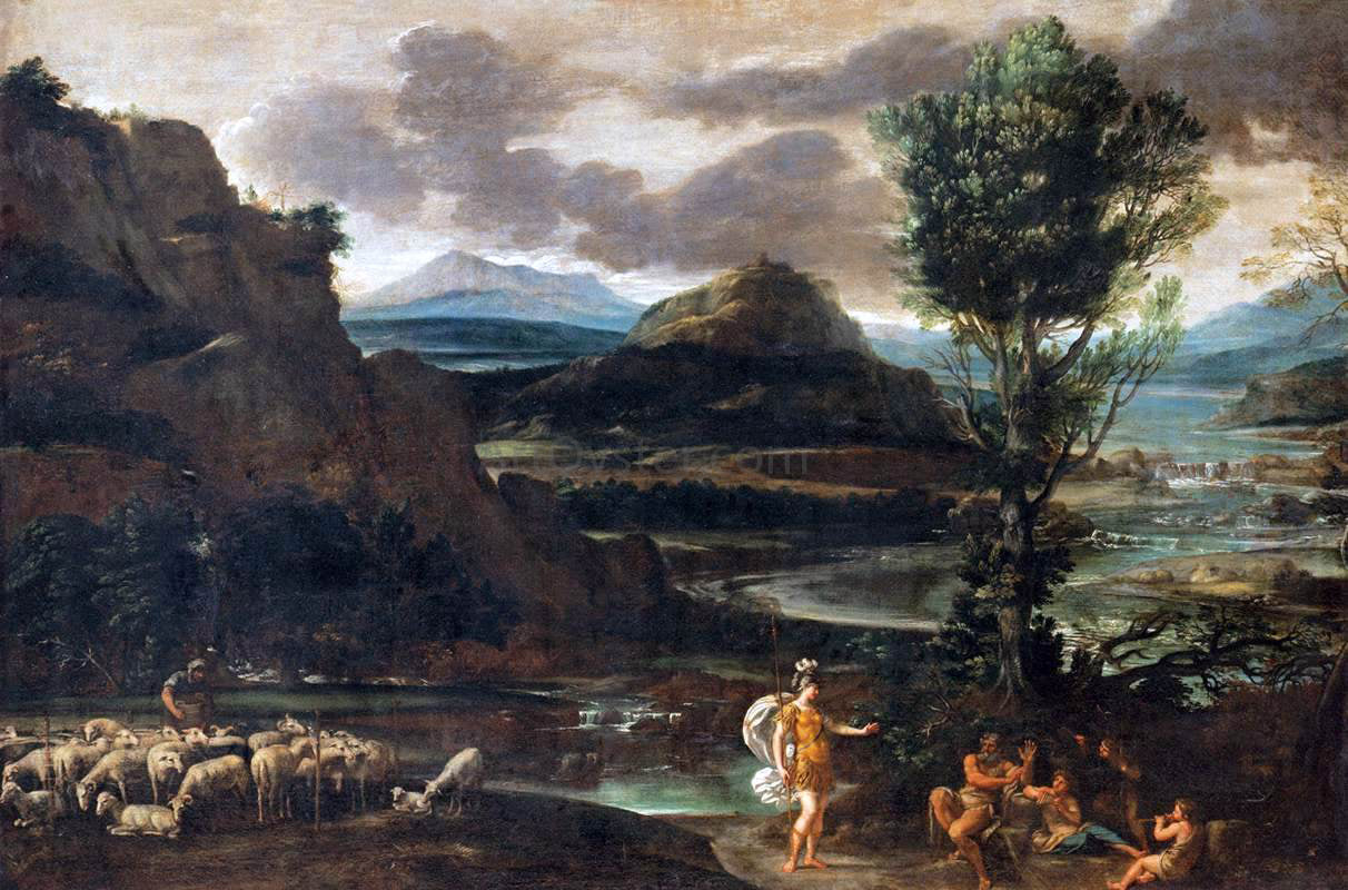 Domenichino Erminia among the Shepherds - Hand Painted Oil Painting