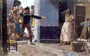 Alberto Pla Y Rubio Escena - Hand Painted Oil Painting