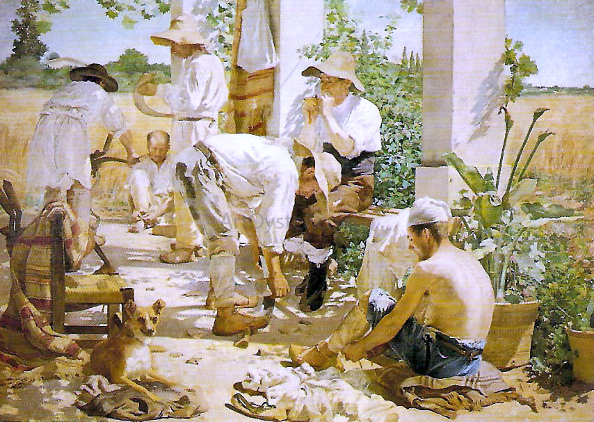 Vicente Castell Domenech Escena Constumbrista - Hand Painted Oil Painting