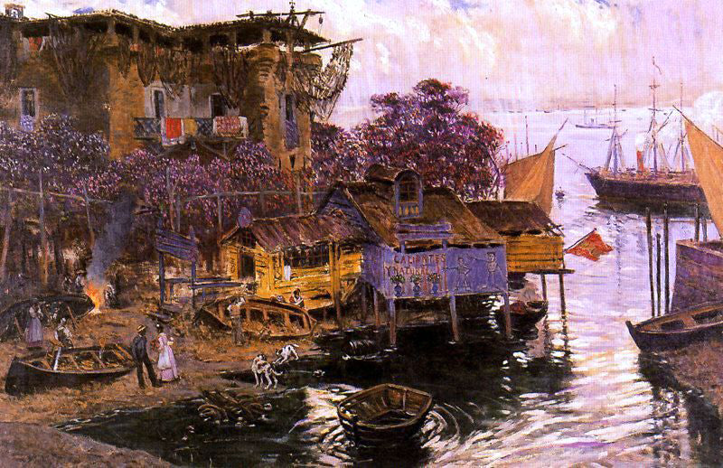 Antonio Munoz Degrain Escena en Cuba - Hand Painted Oil Painting