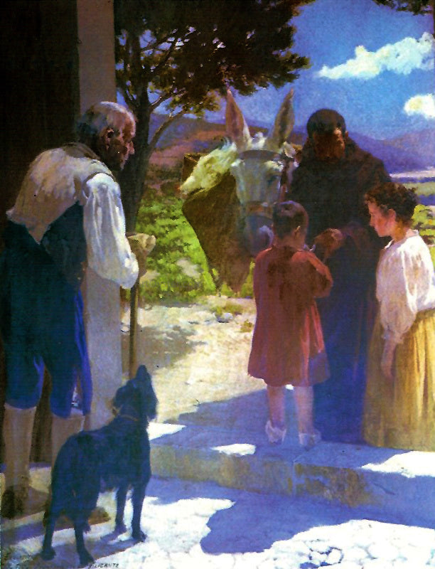 Fernando Cabrera Canto Escena en la Iglesia - Hand Painted Oil Painting