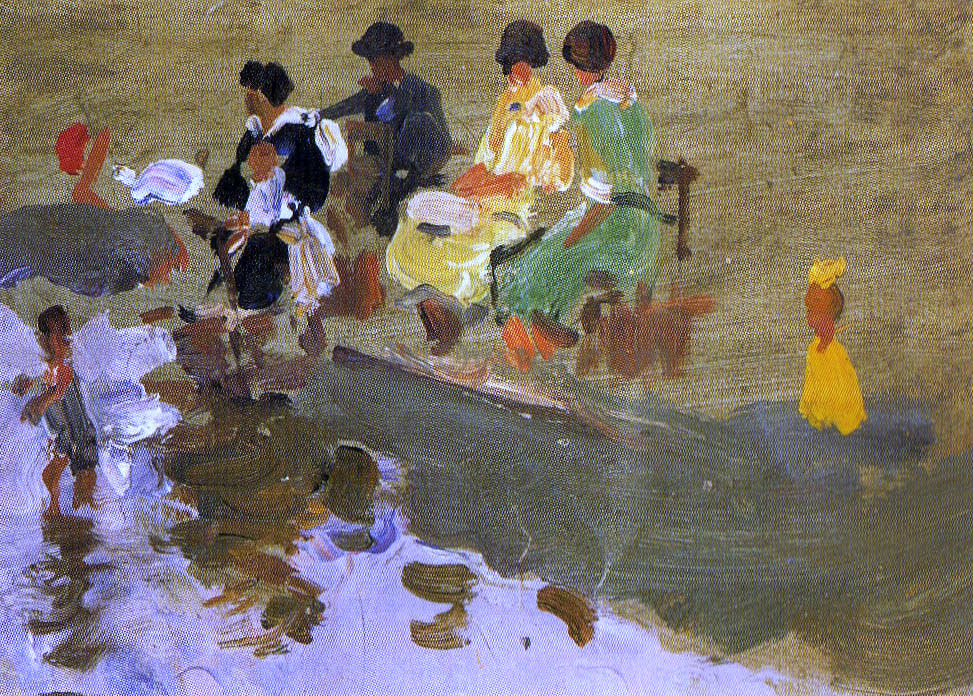Cecilio Pla y Gallardo Escena en la Palya - Hand Painted Oil Painting