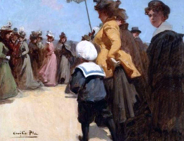 Cecilio Pla y Gallardo Escena Estival - Hand Painted Oil Painting