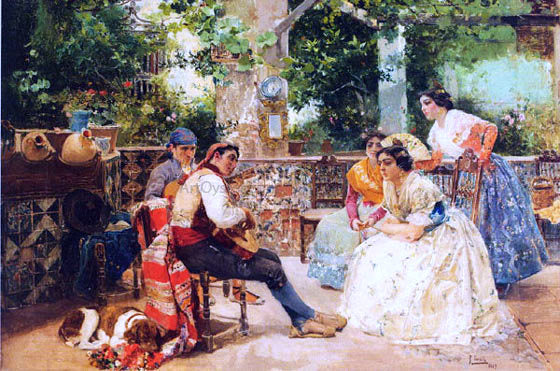 Joaquin Sorolla Y Bastida Escena Valenciana - Hand Painted Oil Painting